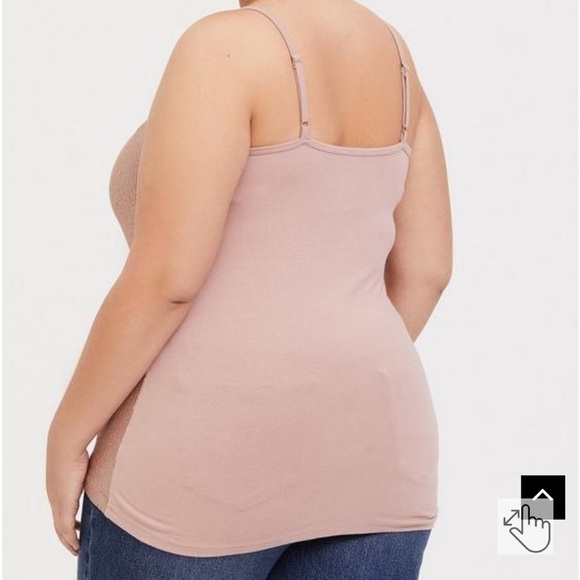 NWT Torrid Rose Gold Sequin Front Foxy Cami Tank Top - Picture 4 of 8